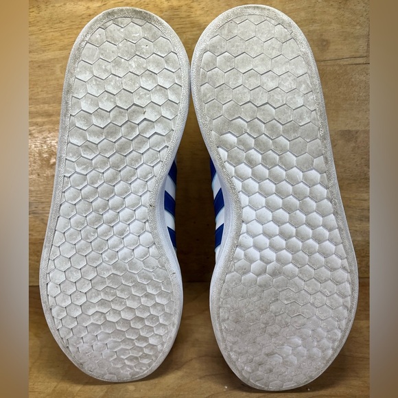 Adidas Grand Court Big Laces Womens Size 11 Shoes Sneakers White Blue GY5918 - Picture 8 of 10